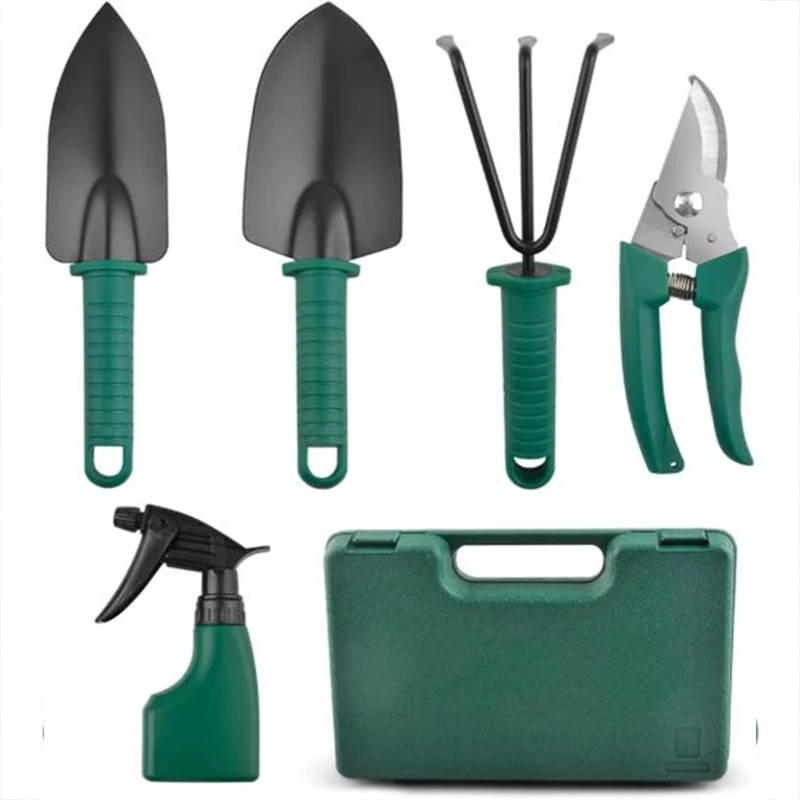 Exquisite 5 Piece Garden Tool Set Green