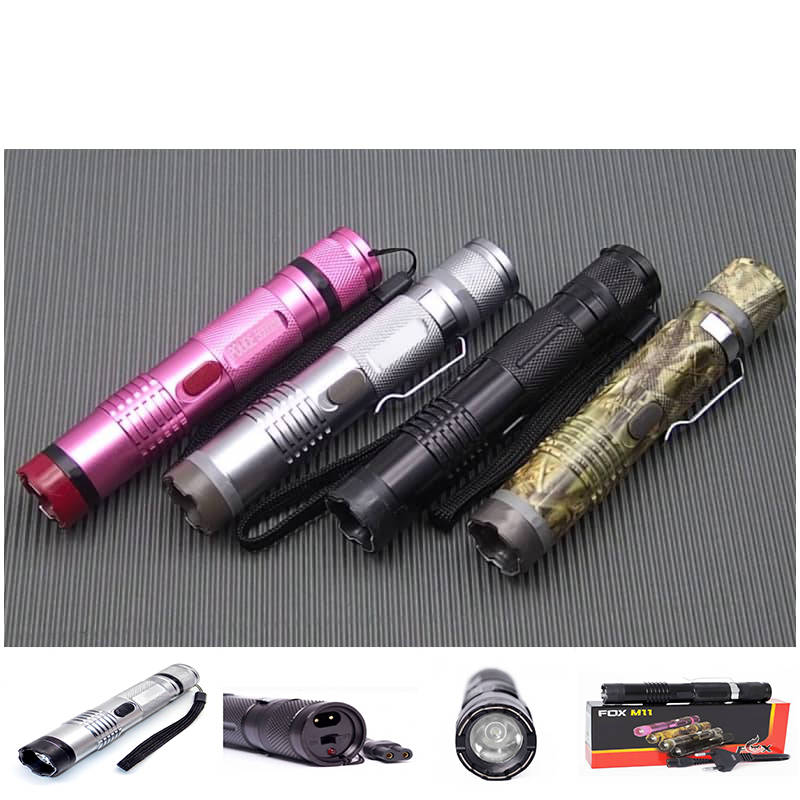 Portable Stun Gun Fox M11 Stun Gun With Led Light Flashlight
