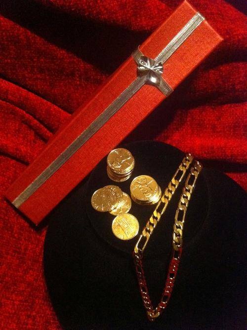 *****R1795 VALUE ******* 9ct gold simulated necklace 7mm x 600mm + FREE GIFT