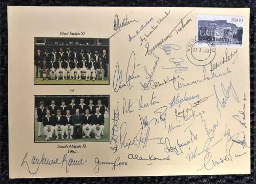 SA - WEST INDIES REBEL CRICKET TOUR SIGNED COVER