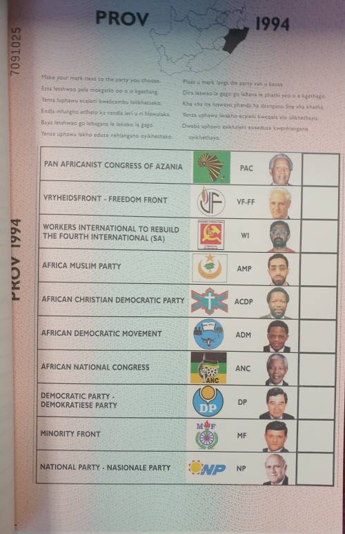 1994 BALLOT PAPERS -COMPLETE BOOK -KZN