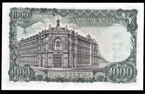 SPAIN 1974 - 1000 PESATAS x 3 notes -  COMMEMORATIVE ISSUE-CENTENNIAL OF THE BANCO de ESPANACO