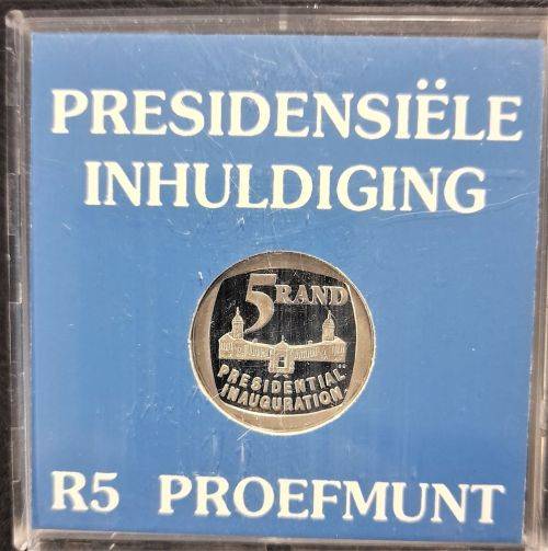 RSA 1994 Presidential Inauguration  R5 in SA Mint Capsule