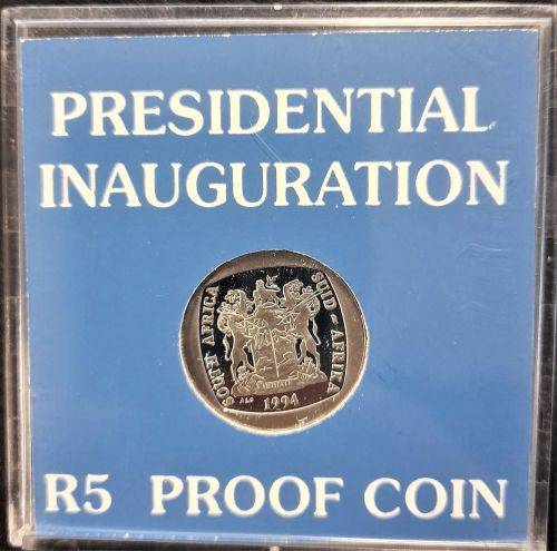 RSA 1994 Presidential Inauguration  R5 in SA Mint Capsule