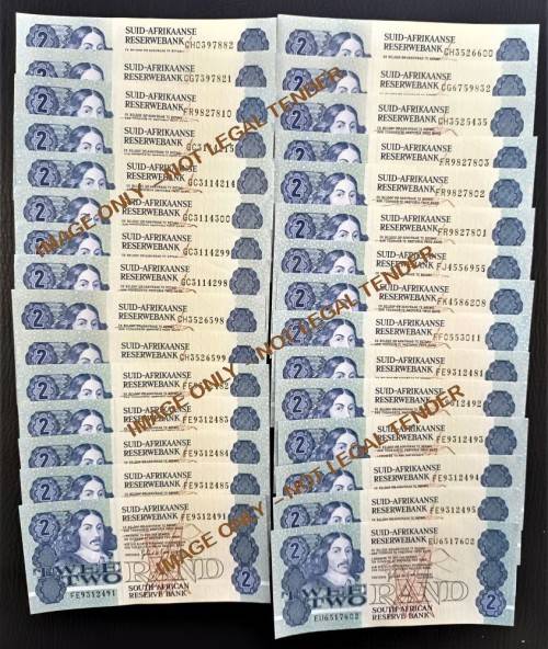 GPC DE KOCK TWO RAND NOTES  - 1983/89 - 3RD ISSUE - 30 NOTES