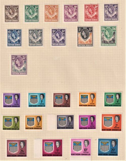 NORTHERN RHODESIA MINT & USED  COLLECTION ON PAGES