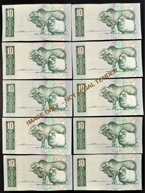 TEN  RAND GPC DE KOCK  BANKNOTES X 10 GOOD CONDITION