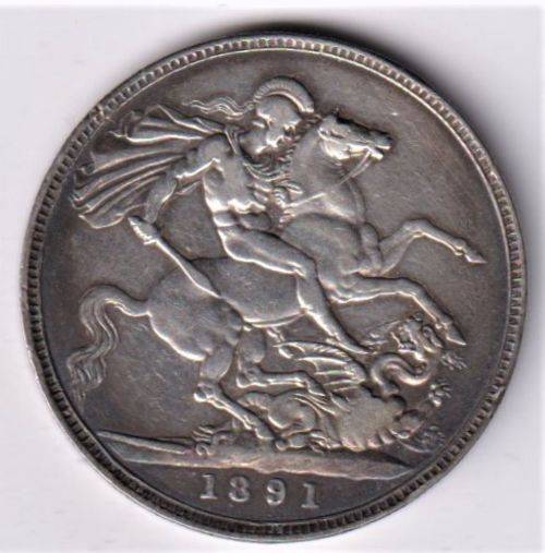 GREAT BRITAIN 1891 VICTORIAN CROWN