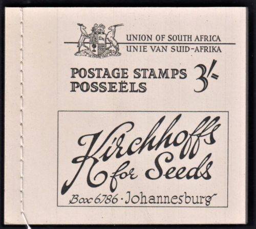 SA 3/- KIRCHHOFFS BOOKLET