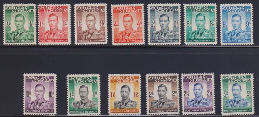 SOUTHERN  RHODESIA KGV1 1937 SET UNMOUNTED MINT - CV R1795