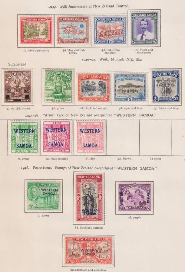 SAMOA  LOVELY HINGED MINT COLLECTION ON PAGES