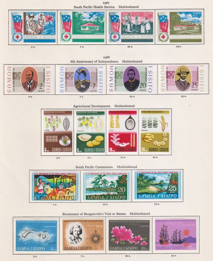 SAMOA  LOVELY HINGED MINT COLLECTION ON PAGES