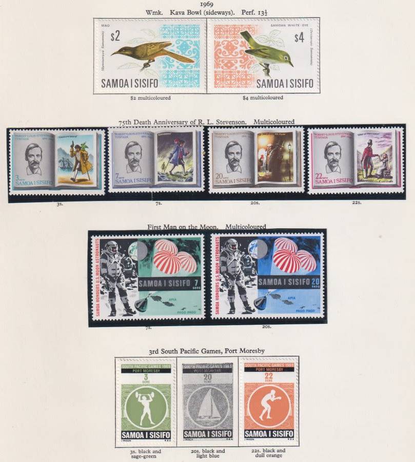 SAMOA  LOVELY HINGED MINT COLLECTION ON PAGES