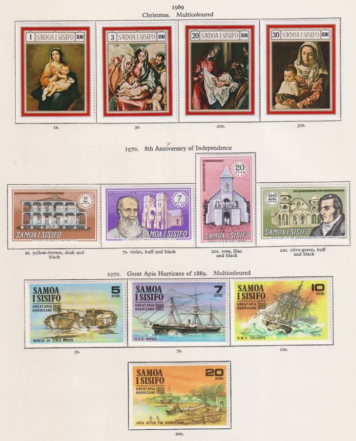 SAMOA  LOVELY HINGED MINT COLLECTION ON PAGES