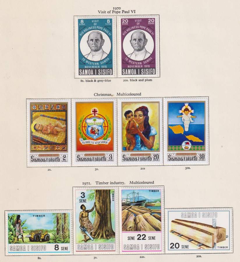 SAMOA  LOVELY HINGED MINT COLLECTION ON PAGES