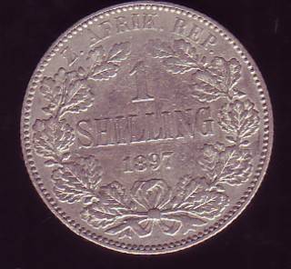 Z.A.R 1897 SILVER 1 SHILLING