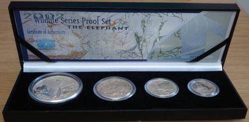 SOUTH AFRICA  - 2002 WILDLIFE SERIES - THE ELEPHANT SILVER SET - limited to 1000 sets