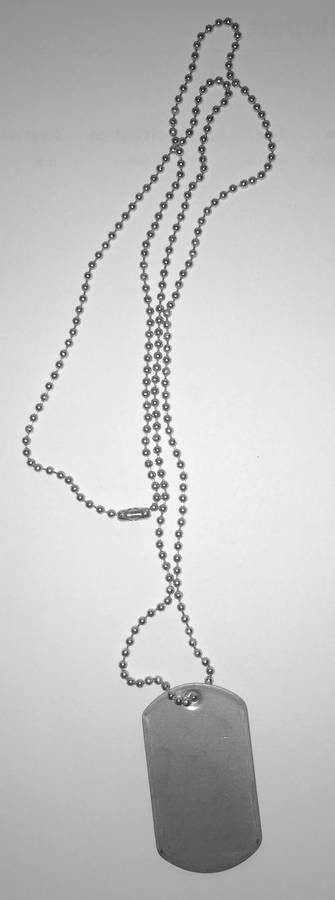 BLANK DOG TAG WITH CHAIN READY FOR ENGRAVING