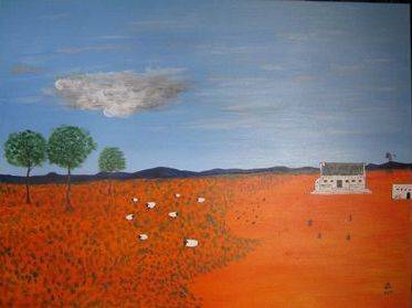 BEAUTIFUL BIG PIETER VD WESTHUIZEN STYLE LANDSCAPE 'Promise of rain'