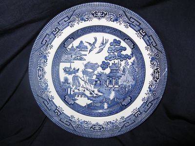 24cm Broadhurst BLUE WILLOW PLATE