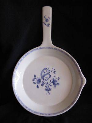 Vintage Blue and White PORCELAINE DE PARIS pan (Achille Bloch 1887-present)