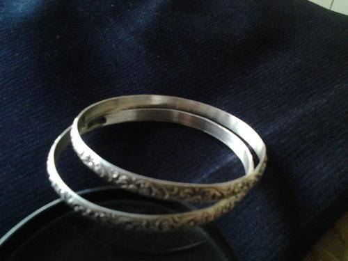 Two Vintage Sterling Silver "Candida" Bangles selling as a pair