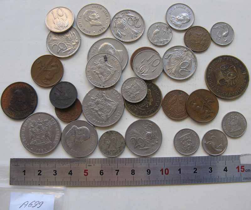 Lot of South African coins.  Bid for the lot.