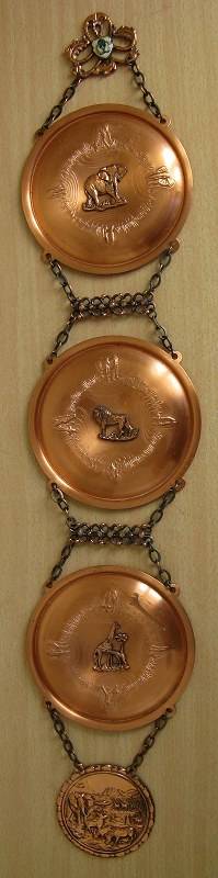 TRANSVAAL SNAKE  PARK COPPER WALL DECORATION.L=54cm.(CR12)