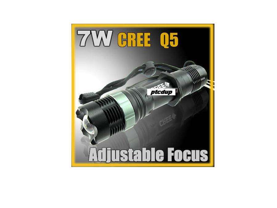 ZOOMABLE 7W CREE LED Flashlight Torch Zoom 18650 SA6