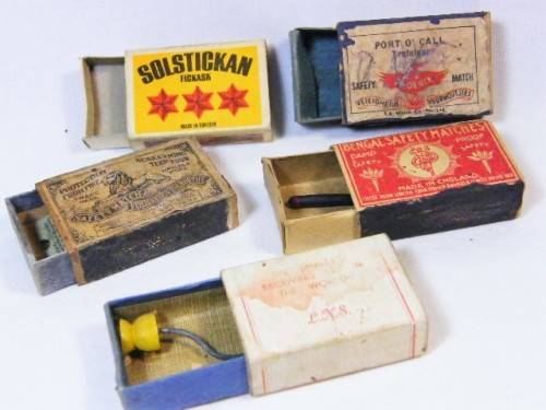 Lot of 5 vintage match boxes - as per photo