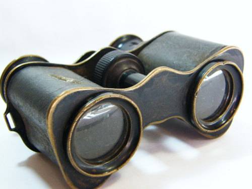 Antique brass opera binoculars - well used condition - as per photo