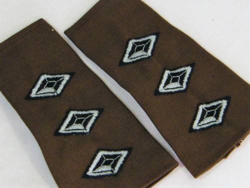 Pair of SWA Captain rank slip-on epaulettes