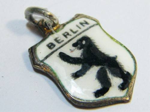 German silver and enamel BERLIN charm