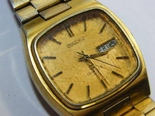 Seiko 4004 quartz day/date mens watch - 4633-5019 - working