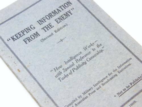 Keeping information from the enemy - 2nd edition by Authority The Victorian Railways Printing works
