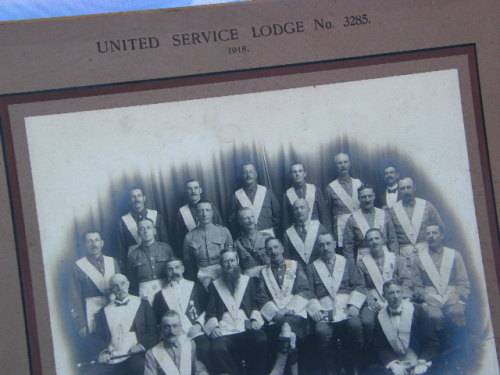 Masonic United Service Lodge No. 3285 - 1918 photo with names
