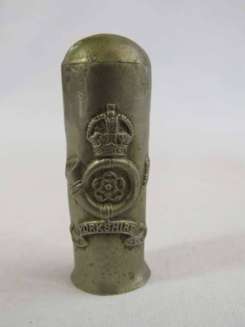 Kings own Yorkshire Light Infantry swagger stick knob
