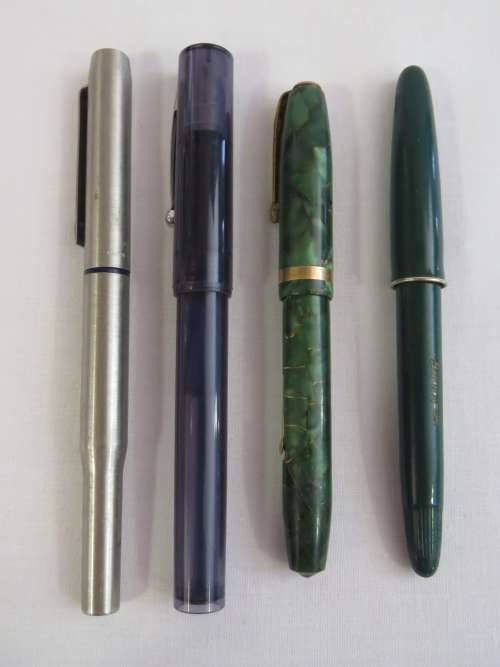 Lot of 4 vintage fountain pens - Hifra , Parker, Conway Stewart - Some damaged