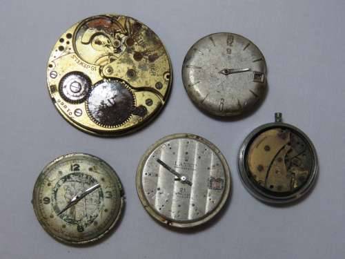 Lot of well used watch parts