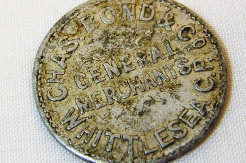 Chas, Bond & Co. General Merchants Kei Road shearing token - A.C.V Baines - RARE