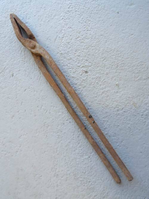 Antique blacksmith tongs