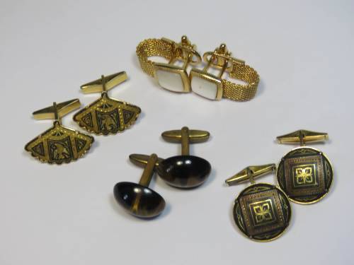 Lot of 4 pairs of cufflinks