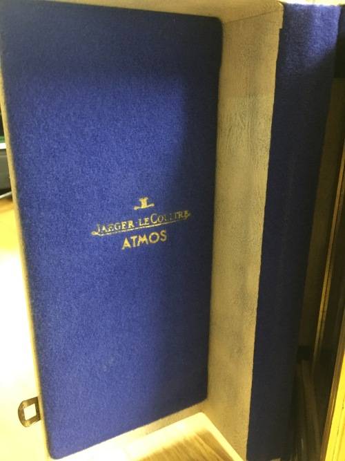 Vintage Jaeger Le Coultre Embassy Green faux marble Atmos clock - working