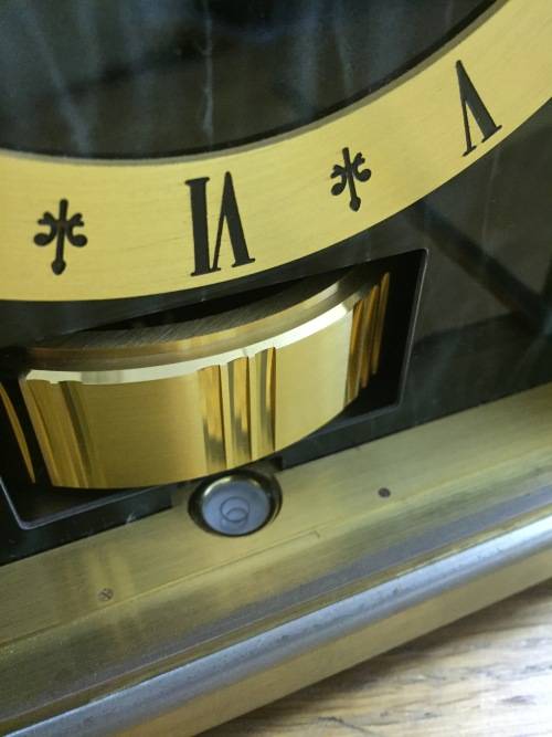 Vintage Jaeger Le Coultre Embassy Green faux marble Atmos clock - working