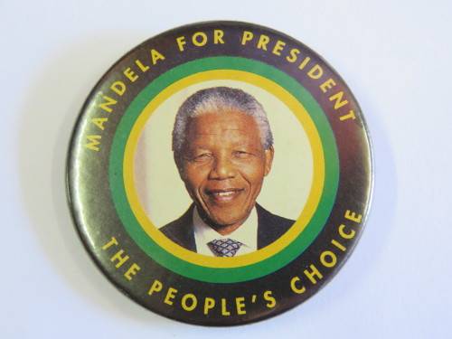 Mandela for President - The People's choice - Lapel pin badge