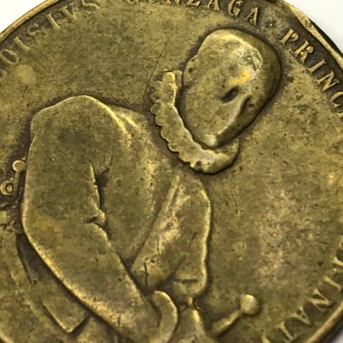 Medallion to commemorate the death of St. Aloysius Gonzaga in 1591 - SCARCE