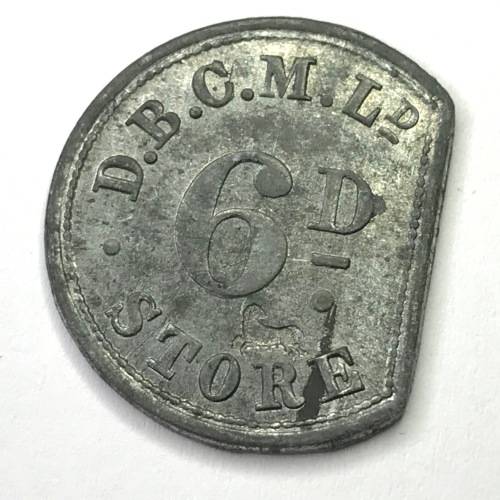 De Beers Consolidated mines 6d sixpence token
