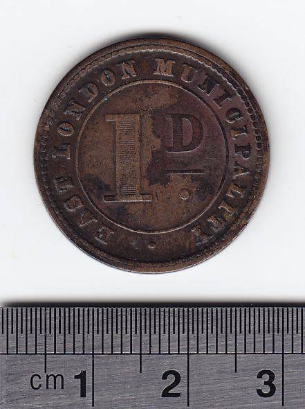 East London 1880 Ferry token, very nice condition