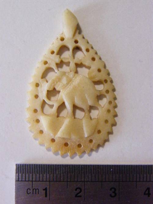 Vintage Ivory pendant with elephant