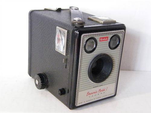Kodak Model 1 Brownie box camera in case with original instruction booklet